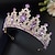 お買い得  ウェアラブルアクセサリー-ヨーロッパとアメリカの紫の花嫁の帽子 バロック王冠 ラインストーンの帽子 王女の王冠 結婚式のヘアアクセサリー ドレスアクセサリー
