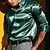 cheap Casual Shirts-Men&#039;s Shirt Button Up Shirt Casual Shirt Satin Silk Shirt Black White Blue Red &amp; White Green Plain Long Sleeve Lapel Daily Vacation Clothing Apparel Fashion Casual Comfortable