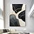 お買い得  抽象画-手作りの手描きの油絵の壁モダンな抽象特大抽象画キャンバス黒と白の壁アート 2 のセットホテルの壁の装飾のためのアクリル画精神の動きフレームなし