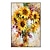 preiswerte Blumen-/Botanische Gemälde-100% handgefertigte abstrakte gelbe Sonnenblumenpflanze große schöne Blumenlandschaftsölgemälde auf Leinwand moderne Kunstwerke