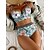cheap Bikinis-Women&#039;s Swimwear Bikini Normal Swimsuit 2 Piece Printing Floral Purple Green Bathing Suits Sports Beach Wear Summer