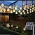 billige LED-kædelys-led solcellelys udendørs 5-30m krystal globelys med 8 lystilstande bryllupsindretning vandtæt solcelledrevet terrasselys til haven veranda bryllupsfestindretning varm hvid blå hvid rgb