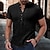 cheap Cotton Linen Shirt-Men&#039;s Linen Shirt Popover Shirt Casual Shirt Summer Shirt Black White Wine Short Sleeve Plain V Neck Summer Casual Daily Clothing Apparel