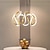 abordables Luces colgantes-Luz colgante led, luz de techo, 48 cm, araña de acero inoxidable, metal geométrico, acabados pintados galvanizados, estilo nórdico led