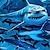 cheap Boys&#039; Tees &amp; Blouses-Kids Boys T shirt Tee Graphic Animal Shark Crewneck Short Sleeve Children Top 3D Print Outdoor Summer Sports Fashion Daily Blue 2-13 Years