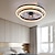 זול אורות מאוורר תקרה-מאווררי תקרה עם תאורה עם עיצוב טבעת שלט רחוק 19.5 אינץ&#039; עם פרופיל נמוך מאוורר תקרה מקורה חכם 3 צבעים 6 מהירויות הפיך