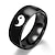 olcso férfi ékszerek, nyakláncok és gyűrűk-rozsdamentes acél fekete yin yang tai chi gyűrűszalag férfiaknak / legjobb barát // barát (11-es mérete)