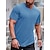 billige v-hals for menn-Herre T skjorte T-skjorter عادي V-hals Kortermet Klær Muskel Slim passform Bekvem Stor og høy