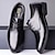baratos Sapatos Oxford para Homem-Homens Oxfords Sapatos Derby Negócio Diário Couro Ecológico Prova-de-Água Com Cadarço Preto Primavera Outono