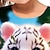 billige jentes 3d t-skjorter-Barn Jente T skjorte Grafisk utendørs 3D-utskrift Kortermet Crewneck Aktiv 7-13 år Sommer Hvit Rosa Vin