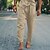 cheap Men&#039;s Pants-Men&#039;s Linen Pants Trousers Summer Pants Plain Drawstring Elastic Waist Comfort Breathable Linen / Cotton Blend Casual Daily Holiday Fashion Classic Style White Yellow