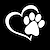 cheap Car Body Decoration &amp; Protection-Reflective Love Heart Footprint Sticker Car Sticker Dog Paw Stickers Vinyl Decals Stickers For Cars Trucks Windows Walls Laptops Cute Decoration