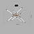 abordables Lámparas de araña-80 cm regulable sputnik design cluster design chandelier metal laminado sputnik geométrico acabados pintados isla estilo nórdico 85-265v