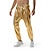 halpa Historialliset ja vintage-asut-miesten housut cargo housut löysät housut hip hop tanssiasut kiiltävä metallinen 1980-luvun hopea kultainen