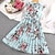 cheap Floral Dresses-Kids Girls&#039; Dress Floral Dress Floral Short Sleeve Casual Fashion Daily Cotton Knee-length Casual Dress A Line Dress Floral Dress Summer Spring 5-12 Years Multicolor Black Pink