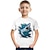 voordelige jongens 3d t-shirts-Jongens 3D dier T-shirt Korte mouw 3D-afdrukken Zomer Actief Polyester Kinderen 4-12 jaar Alledaagse kleding Normale pasvorm