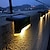 זול נורות קיר חוץ-4 יחידות אורות גדר סולארית חיצונית עמיד למים אור גן חצר גדר מדרגות מרפסת שביל חג קישוט תאורת מנורת לילה סולארית