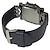 baratos Relógios Digitais-Relógio de pulso digital de led binário de moda masculina masculino com mostrador quadrado de data, bracelete de plástico casual estilo adorável