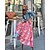 cheap Skirts-Women&#039;s Swing Long Skirt Polyester Maxi Navy Pink Brown Green Skirts Pleated Patchwork Print Street WorkWear Fashion coastal grandma style Ethnic Casual S M L