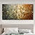 cheap Floral/Botanical Paintings-Oil Painting Hand Painted Horizontal Panoramic Abstract Floral / Botanical Modern Stretched Canvas