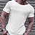 baratos Camisetas masculinas casuais-Homens Camiseta Tecido Decote V Rua Esportes Manga Curta Roupa Moda Designer Casual Confortável