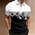 お買い得  3Dジッパーポロ-男性用 ポロシャツ ジップポロ ゴルフシャツ チェック グラフィック ポートレート 折襟 ブラック アウトドア ストリート 半袖 ジッパー プリント 衣類 ファッション デザイナー カジュアル 高通気性