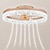 abordables Lampes de Ventilateur de Plafond-ventilateurs de plafond à led avec lumières lustres en cristal dimmable avec contrôle à distance 20 &quot;lampe de plafond encastrée lustre en métal chambre salon