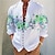 cheap Men&#039;s Printed Shirts-Men&#039;s Shirt Stand Collar Floral Graphic Prints Yellow Red Blue Purple Green Outdoor Street Print Long Sleeve Clothing Apparel Fashion Designer Casual Comfortable