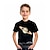 tanie chłopięce koszulki 3D-Dzieci Dla chłopców Podkoszulek Trójnik Graficzny Wszechświat Przestrzeń Krótki rękaw Wycięcie pod szyją Dzieci Top Na zewnątrz Druk 3D Sport Moda Codzienny Lato Czarny 2-13 lat