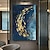 Недорогие Картины с животными-100% ручная роспись синего сусального золота современная абстрактная картина маслом ручной работы картины с изображением рыб домашний декор для гостиной как лучший подарок