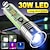 cheap Flashlights &amp; Camping Lights-LED Flashlight Outdoor Camping Light Super Bright with White/Red/Blue/Purple Side Light and Strong Magnets 30W LED Wick Lighting for 1500 Meters