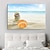 זול Landscape Prints-חוף נוף ים אמנות קיר אמנות בד ציור מעטפת קיר ים אמנות כוכבי ים צדפים קיר תמונות פוסטר לסלון חדר שינה עיצוב משרד ללא מסגרת