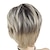abordables perruque plus âgée-perruques blondes synthétiques avec une frange pour les femmes perruque courte coiffure naturelle racines sombres cheveux ombrés perruques de haute qualité droites