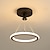 Недорогие Потолочные светильники-светодиодный потолочный светильник 1-светильник кольцевой конструкции 23 см встроенные светильники металлический потолочный светильник для коридора крыльцо бар креативные лофт балконные лампы теплый