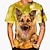 billige nyhed sjove hættetrøjer &amp; t-shirts-Dyr Hund Schæferhund T-shirt Anime 3D Grafisk Til Par Herre Dame Voksne Maskerade 3D-udskrivning Afslappet / Hverdag