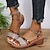 voordelige Damessandalen-dames wedge sandalen platform sandalen bling bling schoenen zomer open teen kunstleer enkelbandje zilver goud