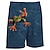 ieftine fundul 3d al băiatului-Copii Băieți Scurți Grafic Respirabil Moale Comfort Pantaloni scurti În aer liber Sport Modă Zilnic Roșu Vin Bleumarin Albastru piscină Talie mijlocie