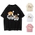 billige Cosplay-anime t-shirts og hættetrøjer til hverdagsbrug-Dyr Kat Hund T-shirt Trykt mønster Gadestil Til Par Herre Dame Voksne Varmstempling Afslappet / Hverdag
