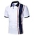 billiga klassisk polo-Herr POLO Shirt Golftröja Ledigt Helgdag Klassisk Kortärmad Mode Grundläggande Färgblock Knapp Sommar Normal Vit Röd Svartvit POLO Shirt