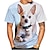 abordables novedad divertida sudaderas con capucha y camisetas-Animal Perro Chihuahua T-Shirt Anime 3D Gráfico Para Pareja Hombre Mujer Adulto Mascarada Impresión 3D Casual Diario