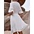 cheap Casual Dresses-Women&#039;s Casual Dress Floral White Dress A Line Dress V Neck Print Mini Dress Outdoor Street Fashion Streetwear Loose Fit Short Sleeve White Gray Summer Spring S M L XL XXL