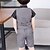 voordelige Jongens formeel pak-3-delig Ringdragerkostuums Jongens Kinderen Shirt &amp; shorts Casual Modieus Basic Streep Zwart Wit Grijs Katoen