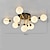 voordelige Plafondlampen-led plafondlampen globe design 9-lichts 33&quot; kroonluchters hanglamp metaal glas moderne stijl woonkamer slaapkamer eetkamer 85-265v lamp niet inbegrepen