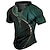 baratos camiseta henley masculina-Gráfico Bloco de cor Moda Designer Casual Homens Impressão 3D Camiseta Camisa Henley camisa vintage Ao ar livre Diário Esportes Camiseta Preto / Verde Rosa Vermelho Manga Curta Colarinho Chinês Camisa