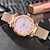 baratos Relógios Quartz-Relógio feminino de ouro rosa de luxo magnético céu estrelado relógio de pulso feminino malha relógio feminino