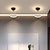 cheap Ceiling Lights-LED Ceiling Light 1-Light 23cm Ring Design Flush Mount Lights Metal Ceilling Light for Corridor Porch Bar Creative Loft Balcony Lamps Warm White/White 110-240V
