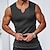 cheap Gym, Running &amp; Workout-Men&#039;s Running Tank Top Workout Tank Ribbed Sleeveless Top Athletic Casual V Neck Breathable Quick Dry Soft Fitness Gym Workout Running Sportswear Activewear Black with White Black White