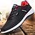 cheap Men&#039;s Sneakers-Men&#039;s Sneakers Sporty Look Running Walking Business Sporty Casual Outdoor Daily PU Breathable Black Blue Summer Spring