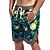 cheap Men&#039;s Swimming Shorts-Men&#039;s Swimwear Swim Shorts Swim Trunks Shorts Print Plants Comfort Breathable Outdoor Daily Going out Hawaiian Casual Black Blue