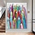 abordables Pinturas de animales-Pintura al óleo pintada a colgar Pintada a mano Vertical Abstracto Animales Moderno Sin marco interior  (sin marco)